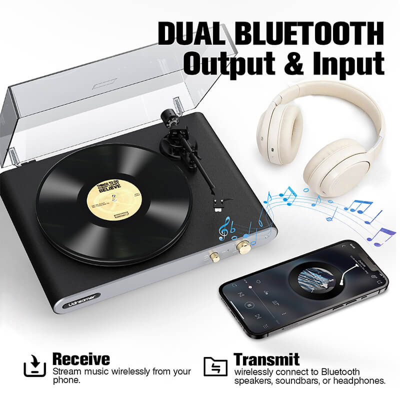 Minimalist Modern Stylish 3-Speed Hifi Turntable Set UD-018 - Image 4