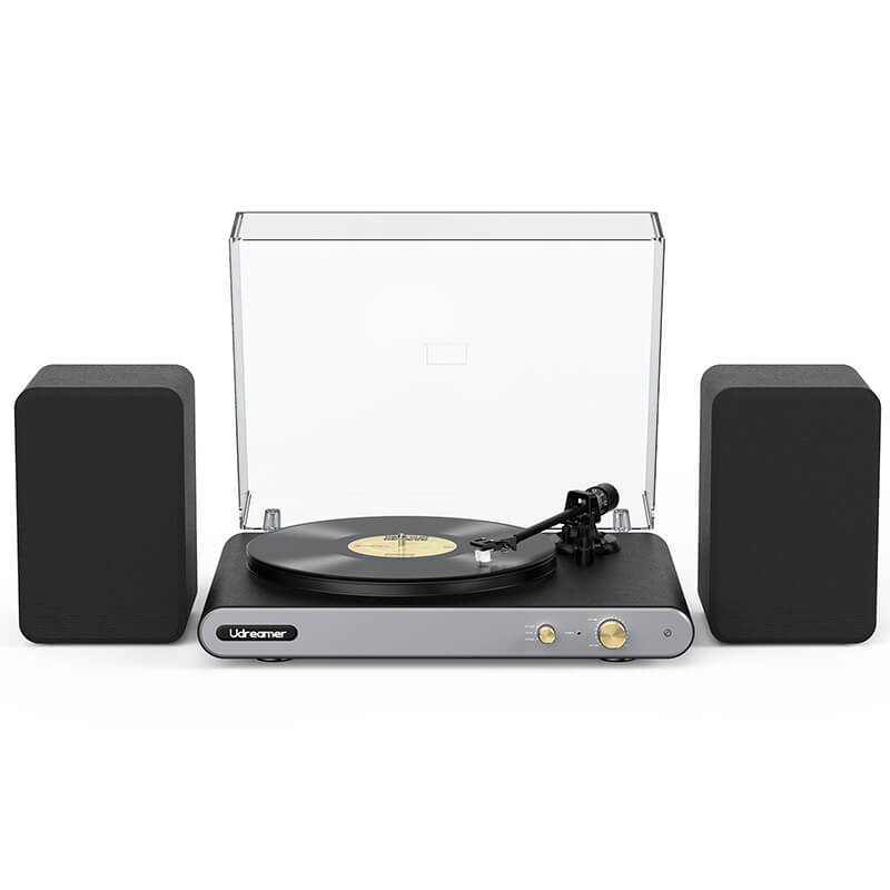 Minimalist Modern Stylish 3-Speed Hifi Turntable Set UD-018